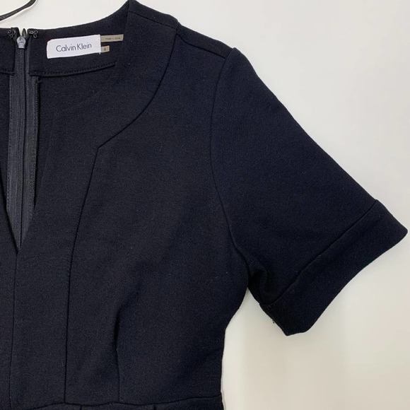 Calvin Klein Black Fit and Flare Dress Size 4 - Picture 9 of 11